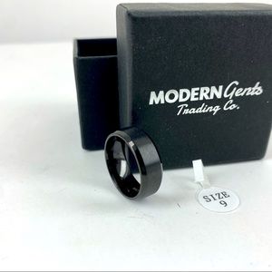 Modern Gents Titan Titanium Black Ring Size 9